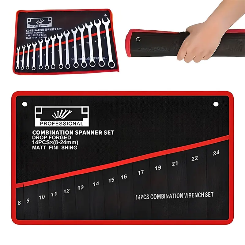 Wrench Storage Bag Organizer Durable Wrench Multi-Tool Storage Bag Foldable Spanner Toolkit for Hardware Hand Tools Storage