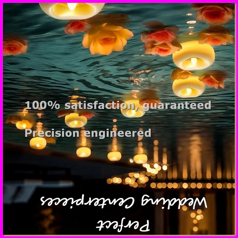 

Набор из 12 плавающих светодиодных свечей 2 дюйма, 200 часов работы, активируемые водой, без пламени, для декора бассейна, свадьбы - ABLA