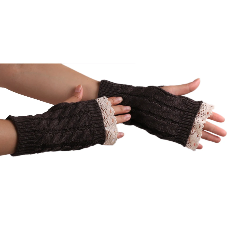 

Thermal Knitted Fingerless Gloves Long Arm Warmers Keep Hands Warm Winter Soft Comfortable Stylish Matching Fitness Shaping Arm