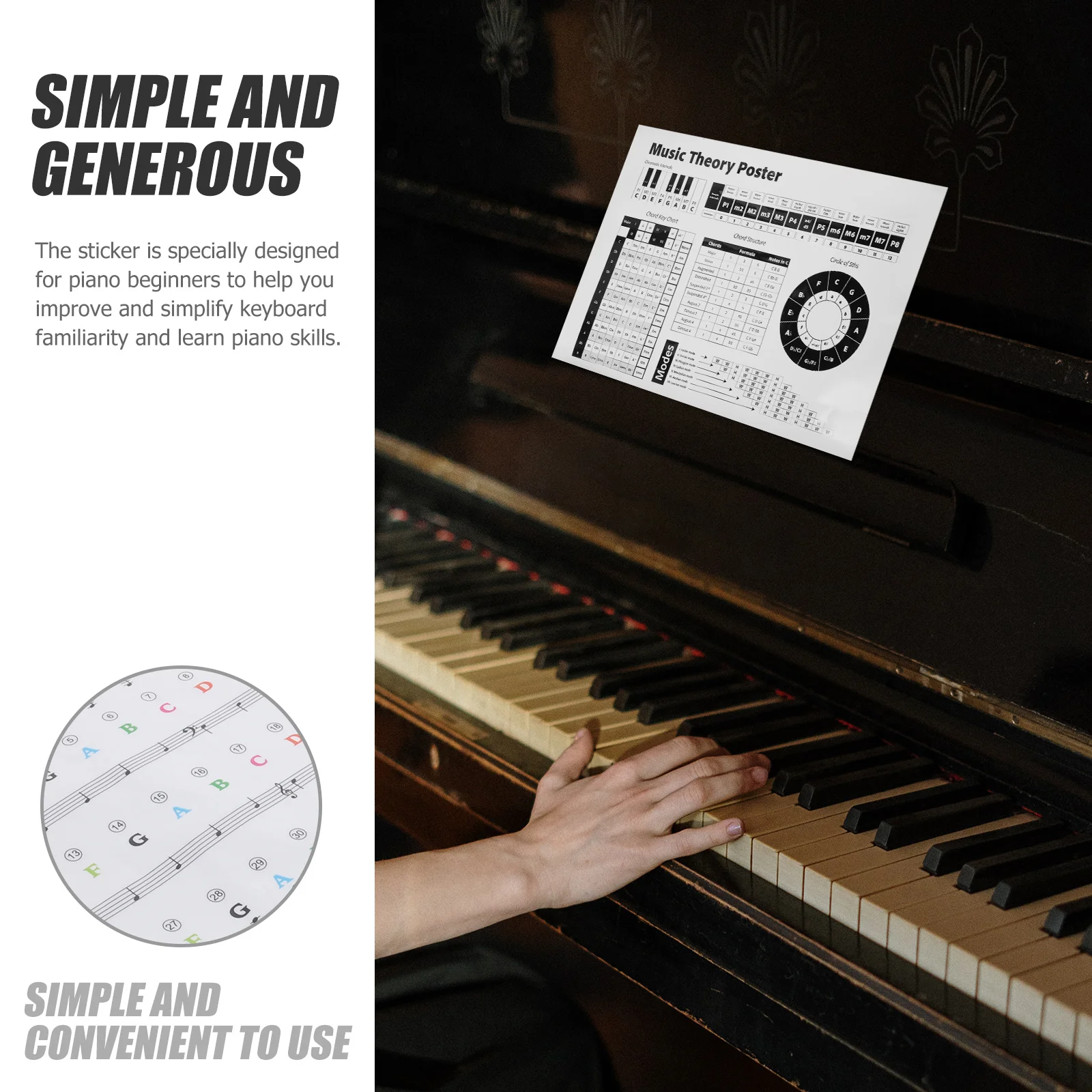 

Piano Chord and Scale Poster Posters Scales Music Classroom Decor Chords Charts for Guitar
