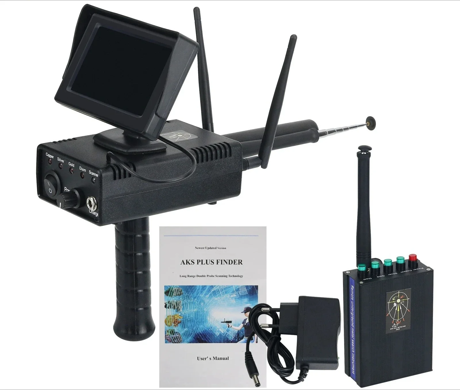 TAO Maxgeek Remote Underground AKS Plus 3D Gold Detector Metal Finder Long Range Gold Finder with Large Screen