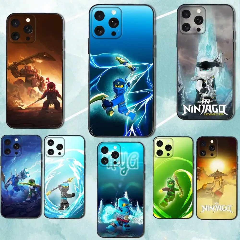 

N-NinjagoS Cool L-LEGOS Phone Case For iPhone 16e,16,15,14,13,12,11,Pro,X,XS,Max,XR,Plus,Mini Soft Black Cover
