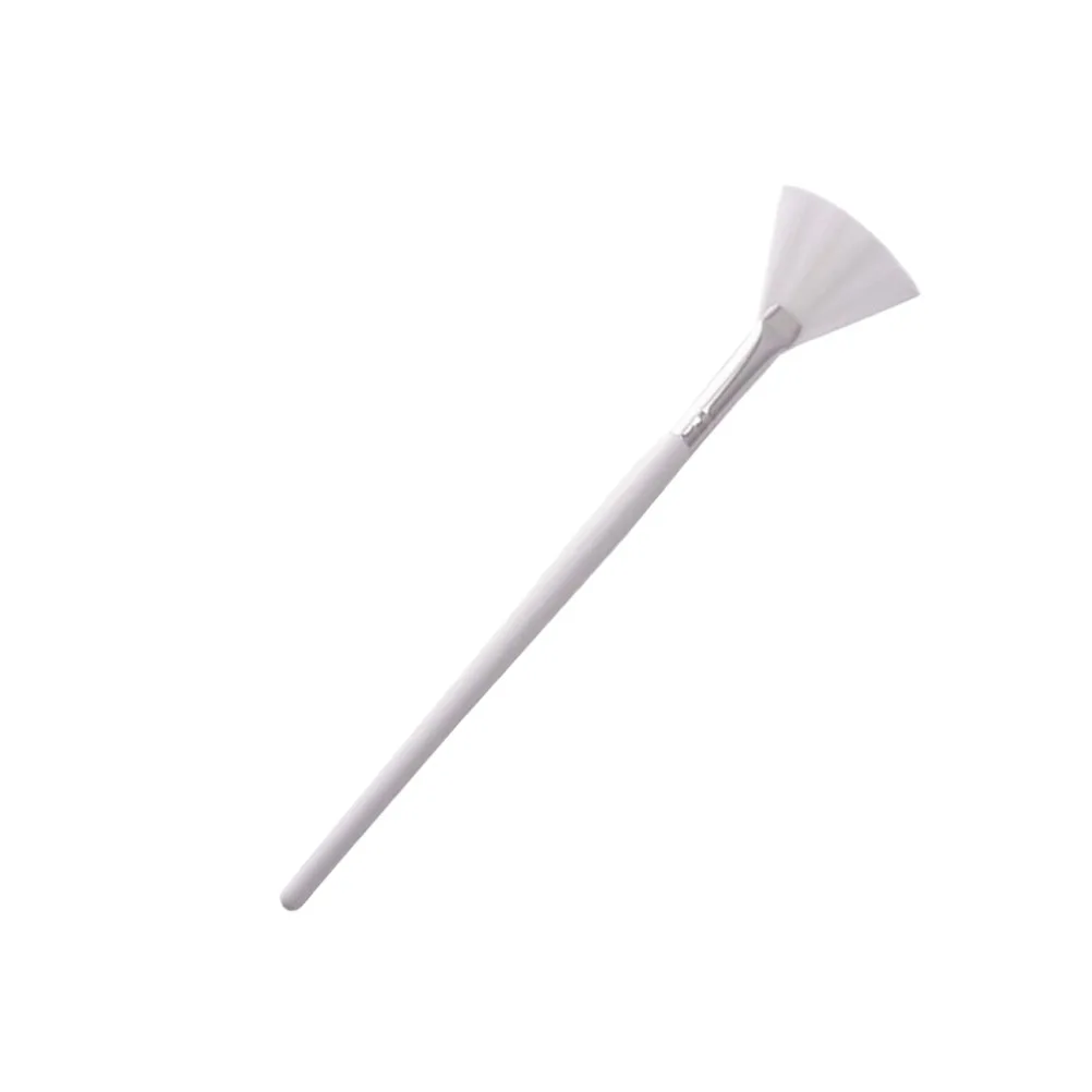 

Fan Shape White Mask Brush Wooden Long Handle for Smooth Facial Mask DIY Skin Care Application Tool Skin Care DIY