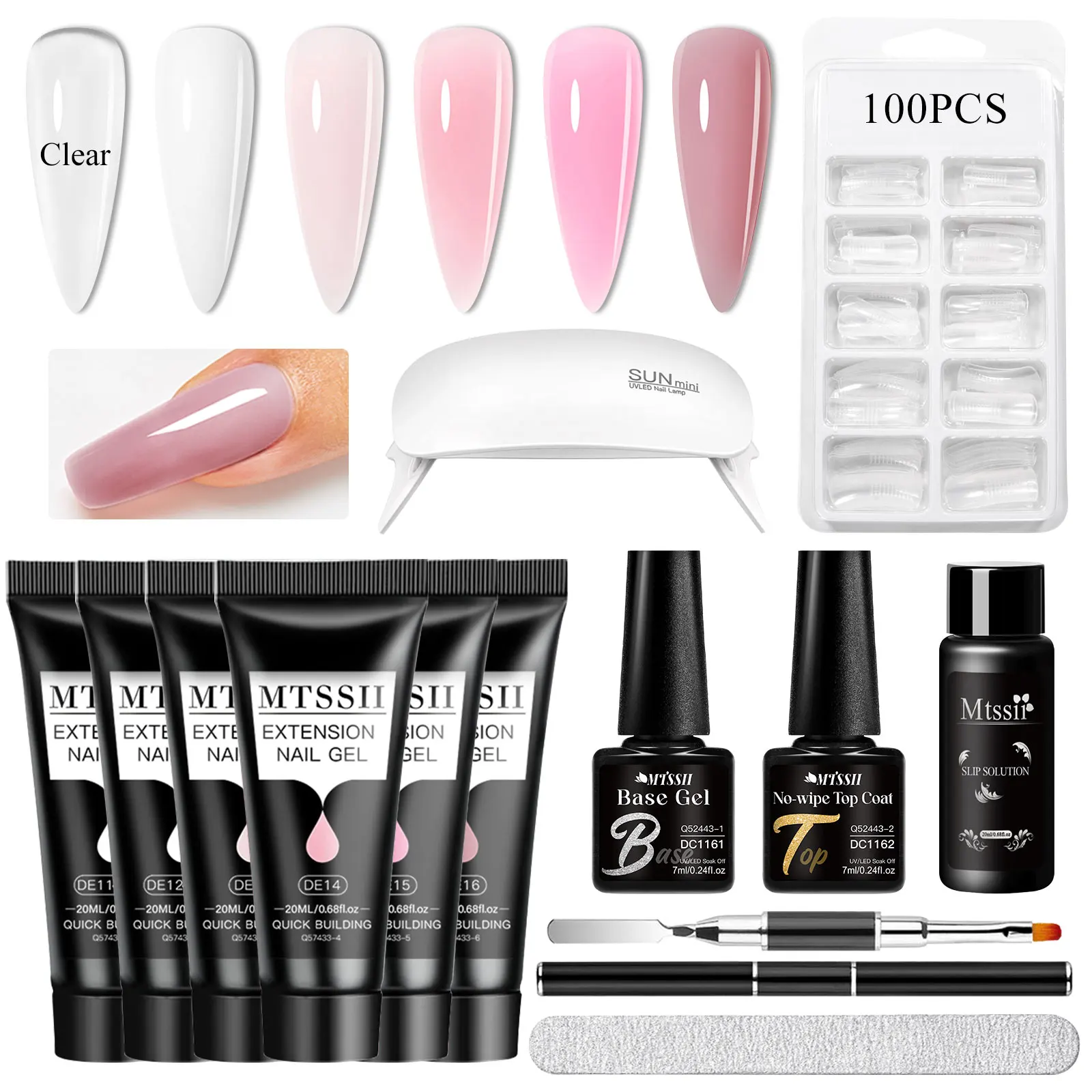 

13 шт., набор поли-гель для наращивания ногтей, DIY дизайн ногтей Vernis для наращивания ногтей, прозрачные телесные розовые флуоресцентные цвета для всех сезонов