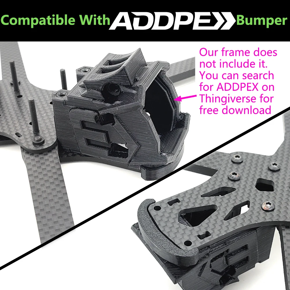 APEX Frame 7 Inch/6 Inch/5 Inches Carbon Fiber Quadcopter Frame Kit For 19/22mm Camera | Analog VTX | Freestyle Racing Drone view 6