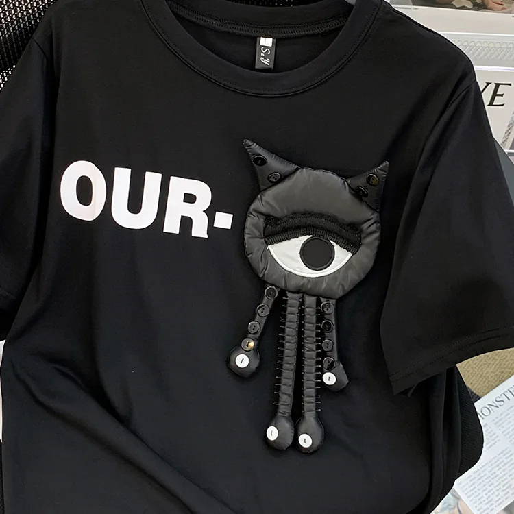 2024 new design sense niche T-shirt women's summer loose top short sleeved T-shirt women  women t shirt