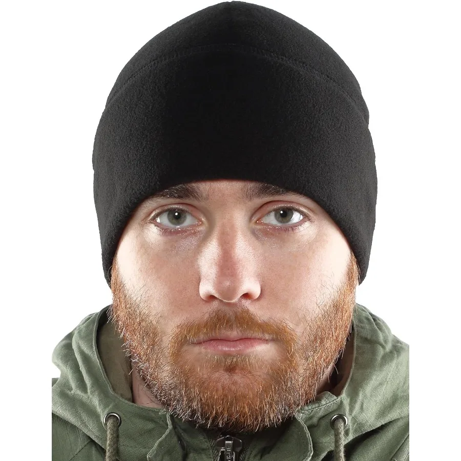 

2SBR 2SABERS Fleece Winter Warm Watch Cap - Mens Outdoor Cold Weather Skull Beanie Hat Black