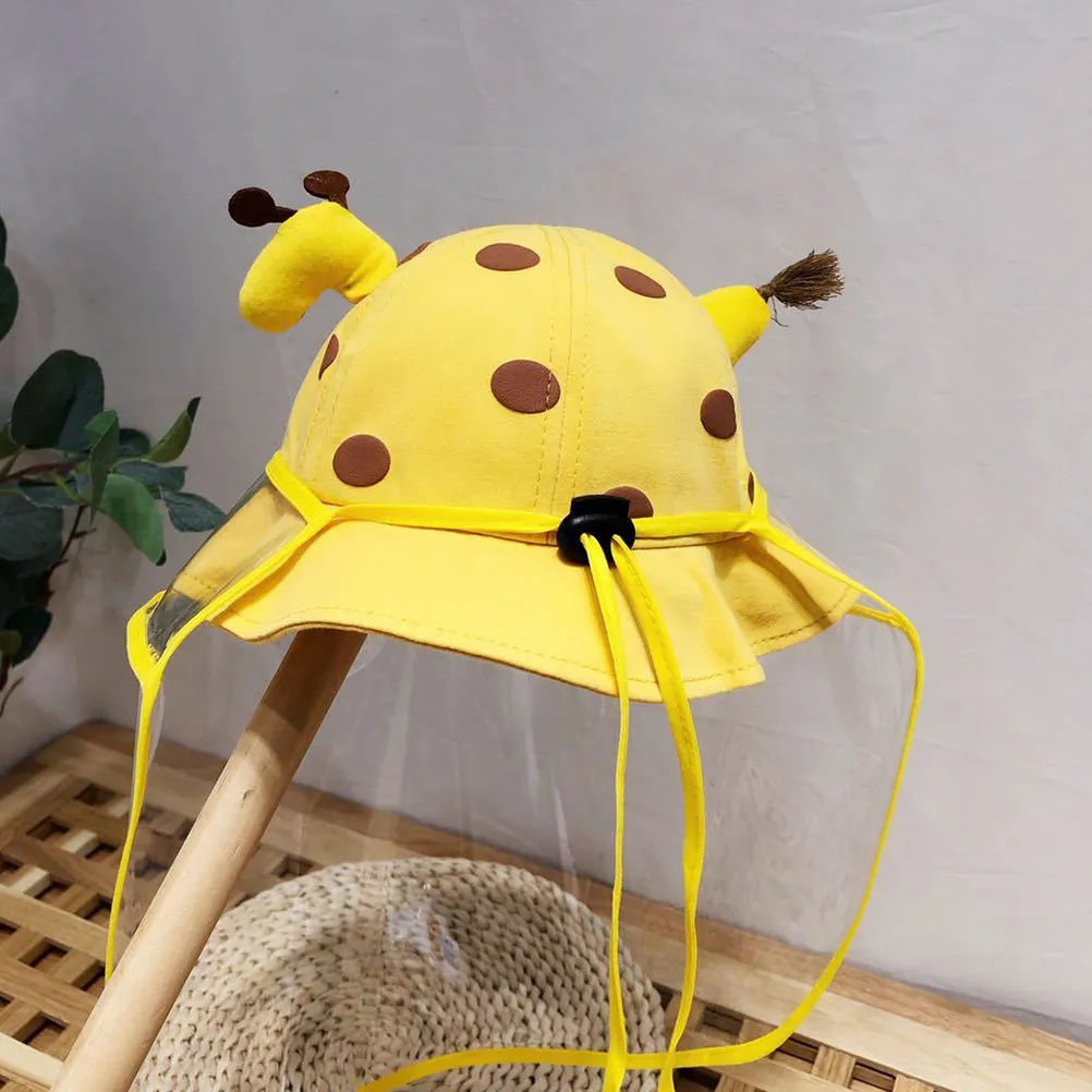 1Pcs Children Protective Fisherman Hat Detachable Anti-Spitting Mask Isolation Spittle Cover for Outdoor Shopping Subway Safety