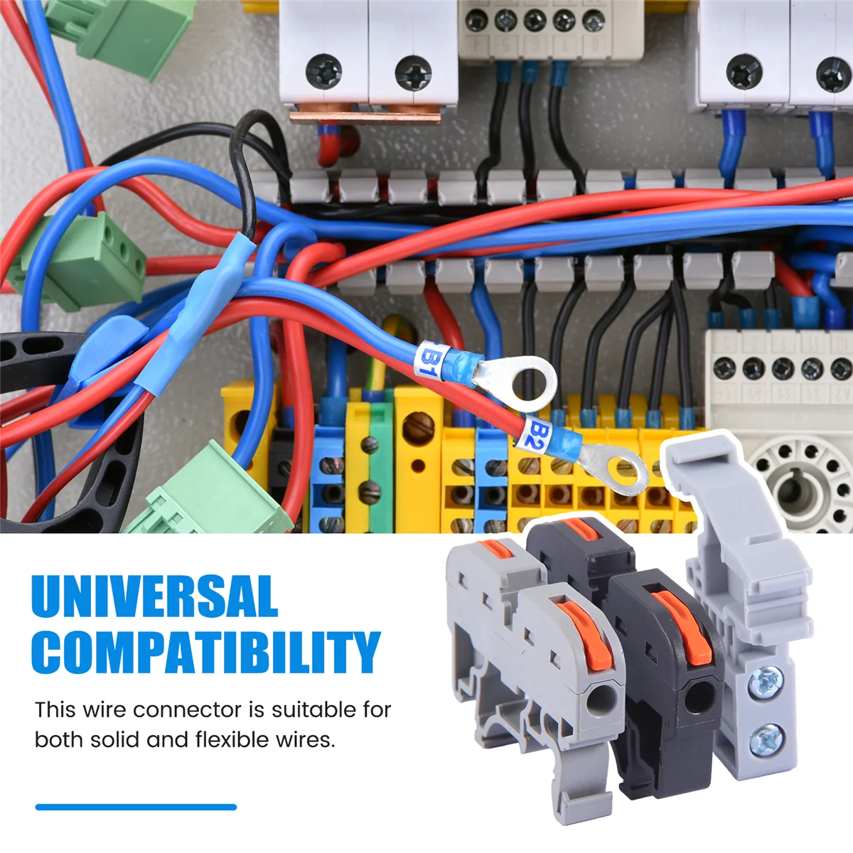 Kit de blocos terminais de trilho Kit de blocos de terminais de trilho DIN, com compacto universal