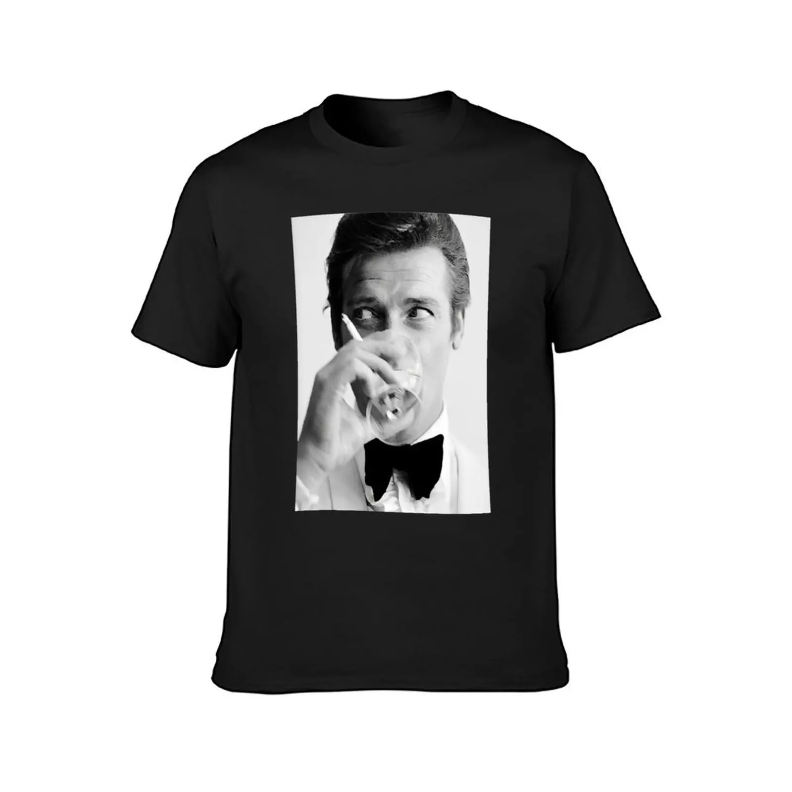 Roger Moore with Martini T-Shirt anime clothes cute tops sports fans new edition mens champion t shirts