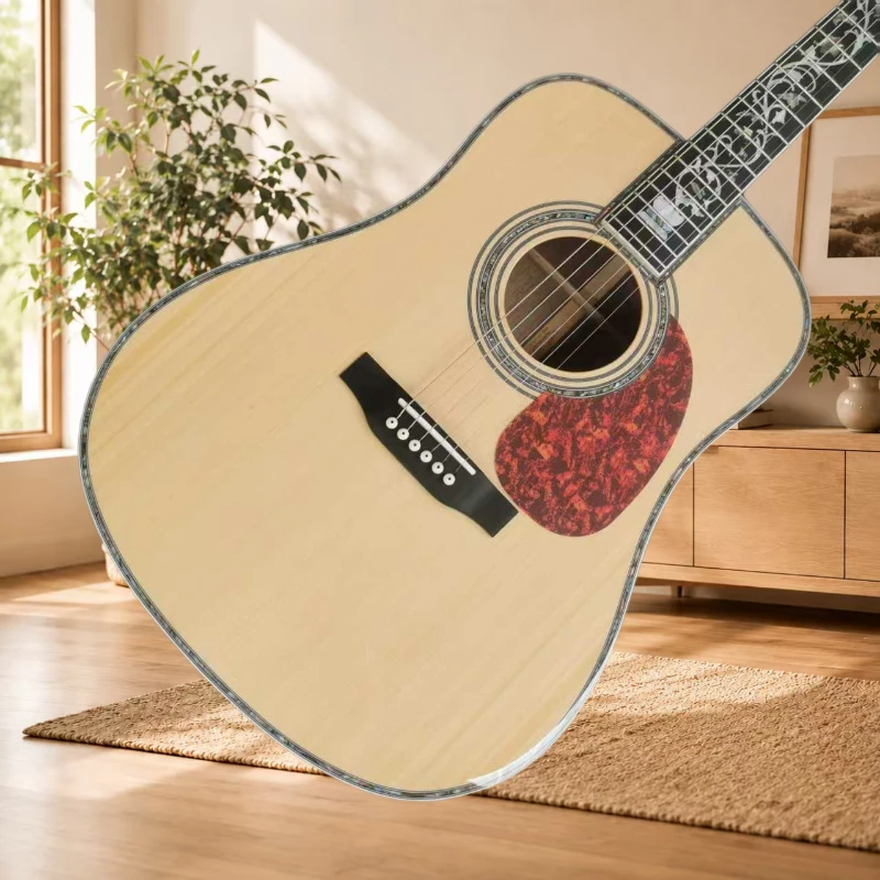 41 Inch D45 Series Acoustic Guitar Picea Asperata Body Shape Special Offer Solid Top Luxury Abalone Shell Inlay Free Delivery
