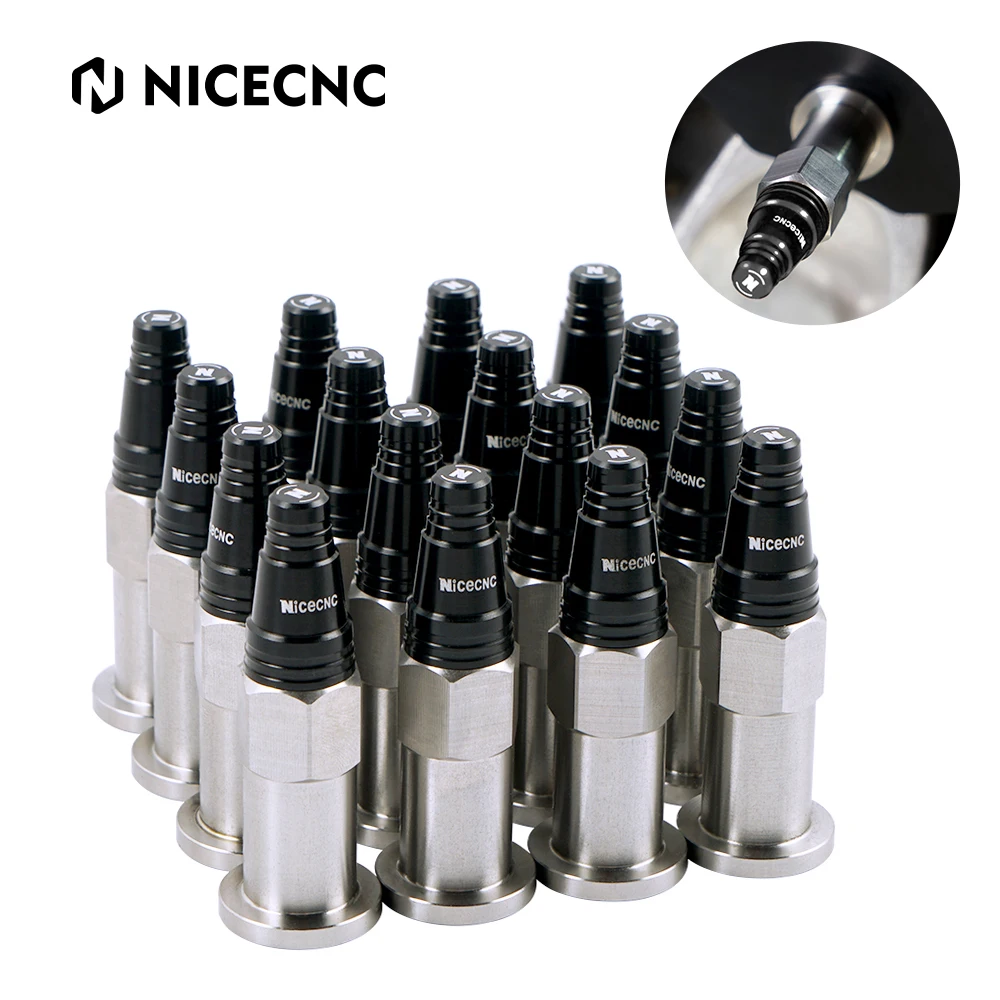 

NICECNC ATV 16PCS Polished Spiked Aluminum Wheel Lug Nuts For Yamaha RAPTOR 700 2006-2021 700R 2007-2021 YFZ450 YFZ450R Parts