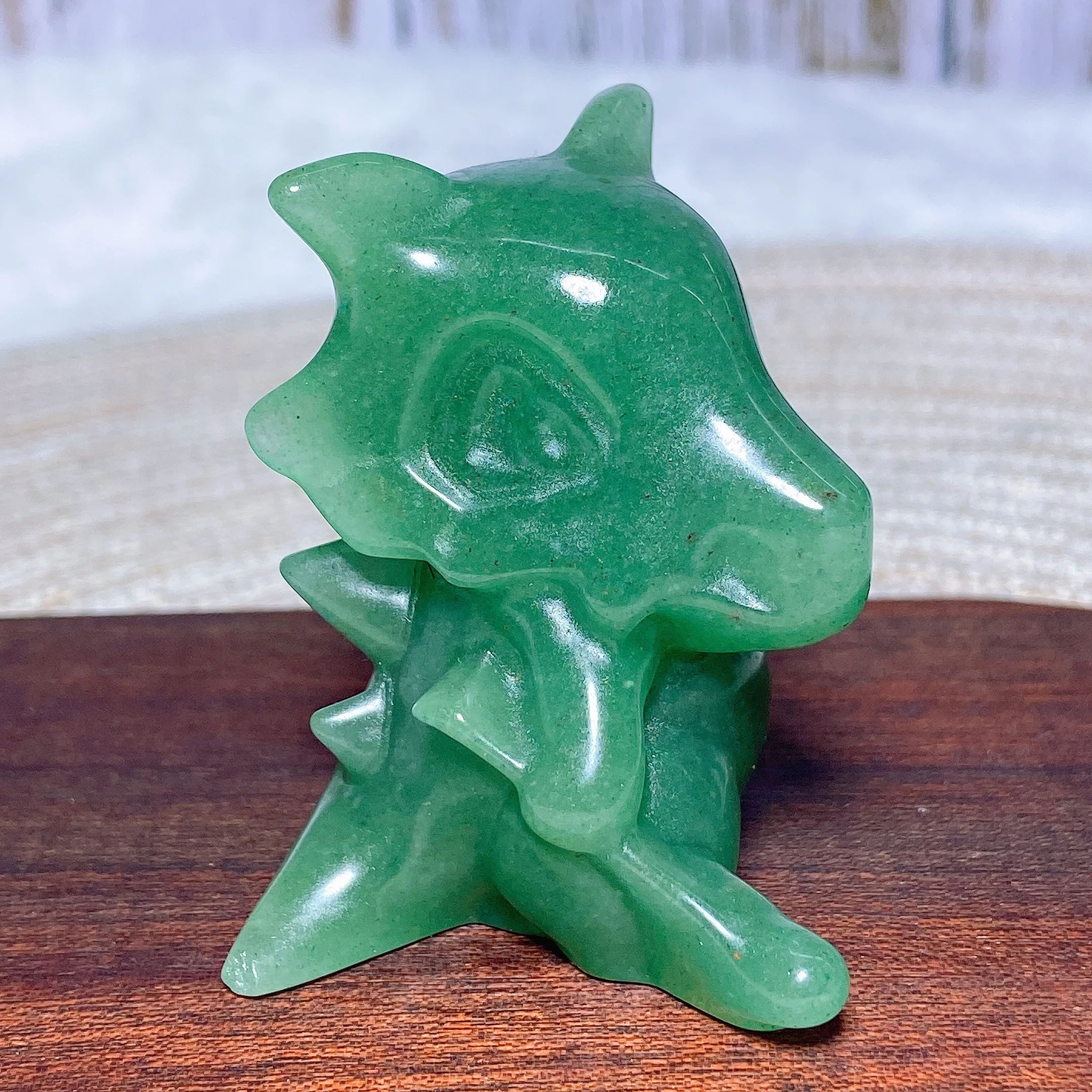 

Natural Crystal Green Aventurine Baby Dinosaur Carving Hand Carved Decoration Mineral Energy Home Decorations Room Deco Ore