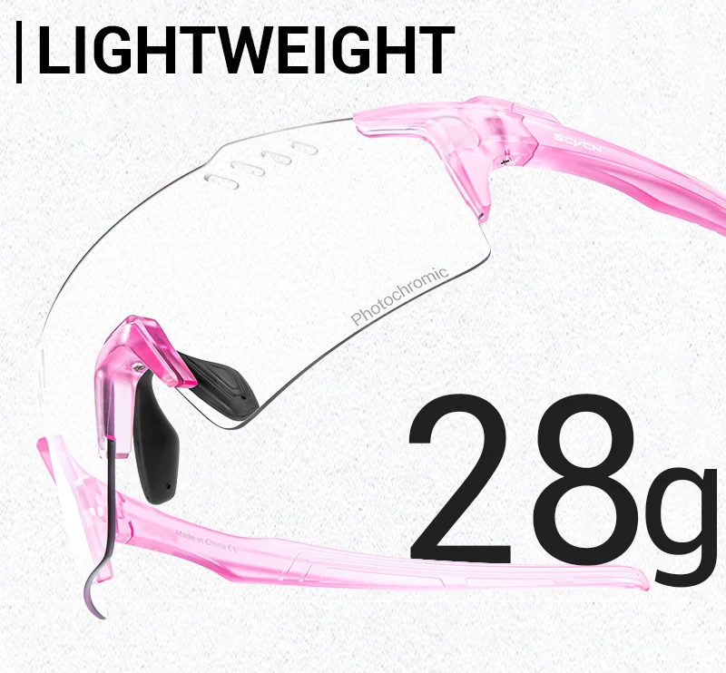 SCVCN Wanderbrillen, modisch, randlos, Fahrradbrille, Outdoor-Sport, Laufen, Fahren, Sonnenbrille für Herren, Schutzbrille, MTB, Fahrrad, 1-Linse – Detail 5