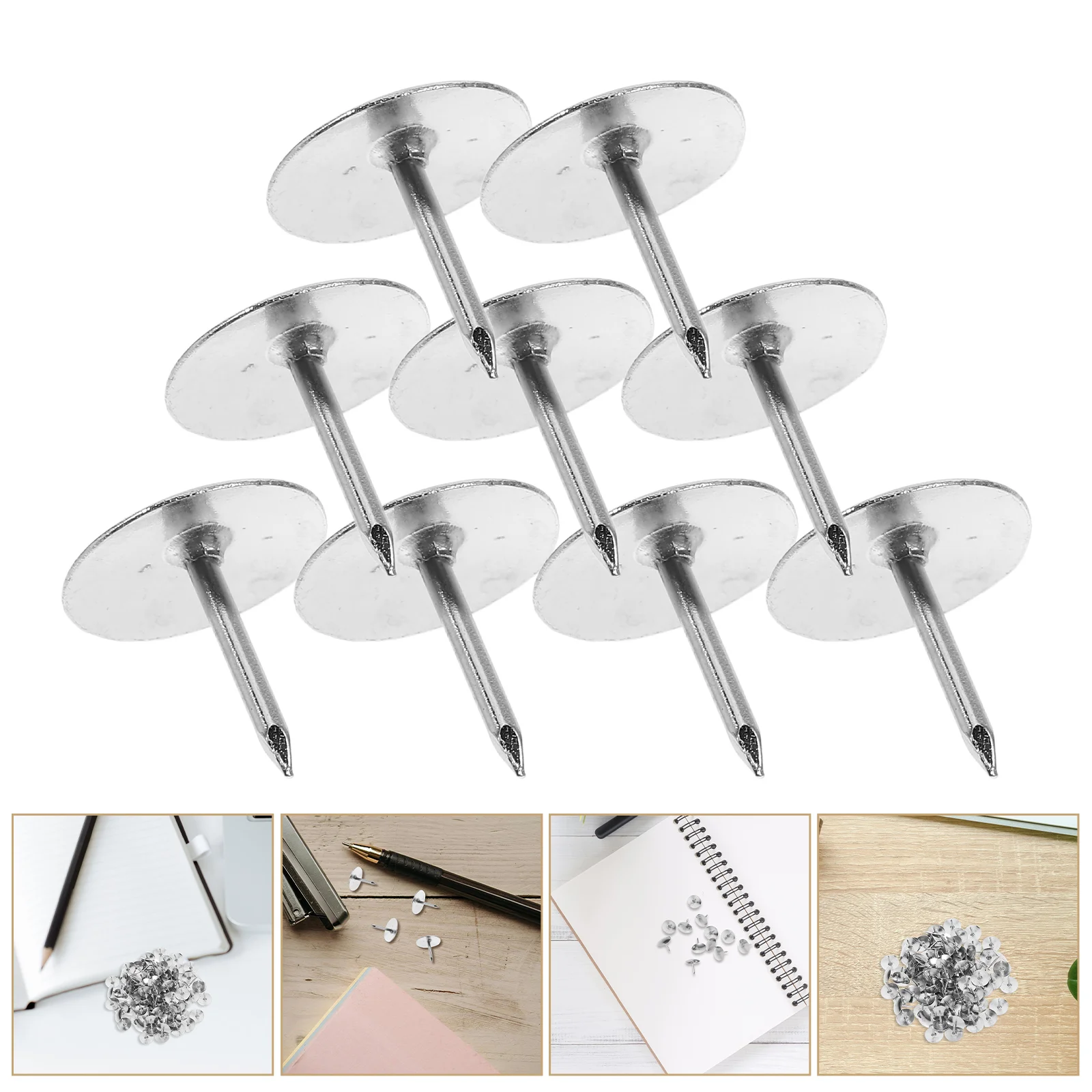 800 Pcs Thumbtack Hook Tacks for Wall Hangings Boxed Pushpins Iron Decorative Thumbtacks Office Cork Board
