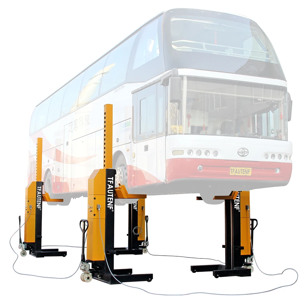 CE Certified Four Post Hydraulic Cabled Truck Lift With 22tons Lifting Capacity
