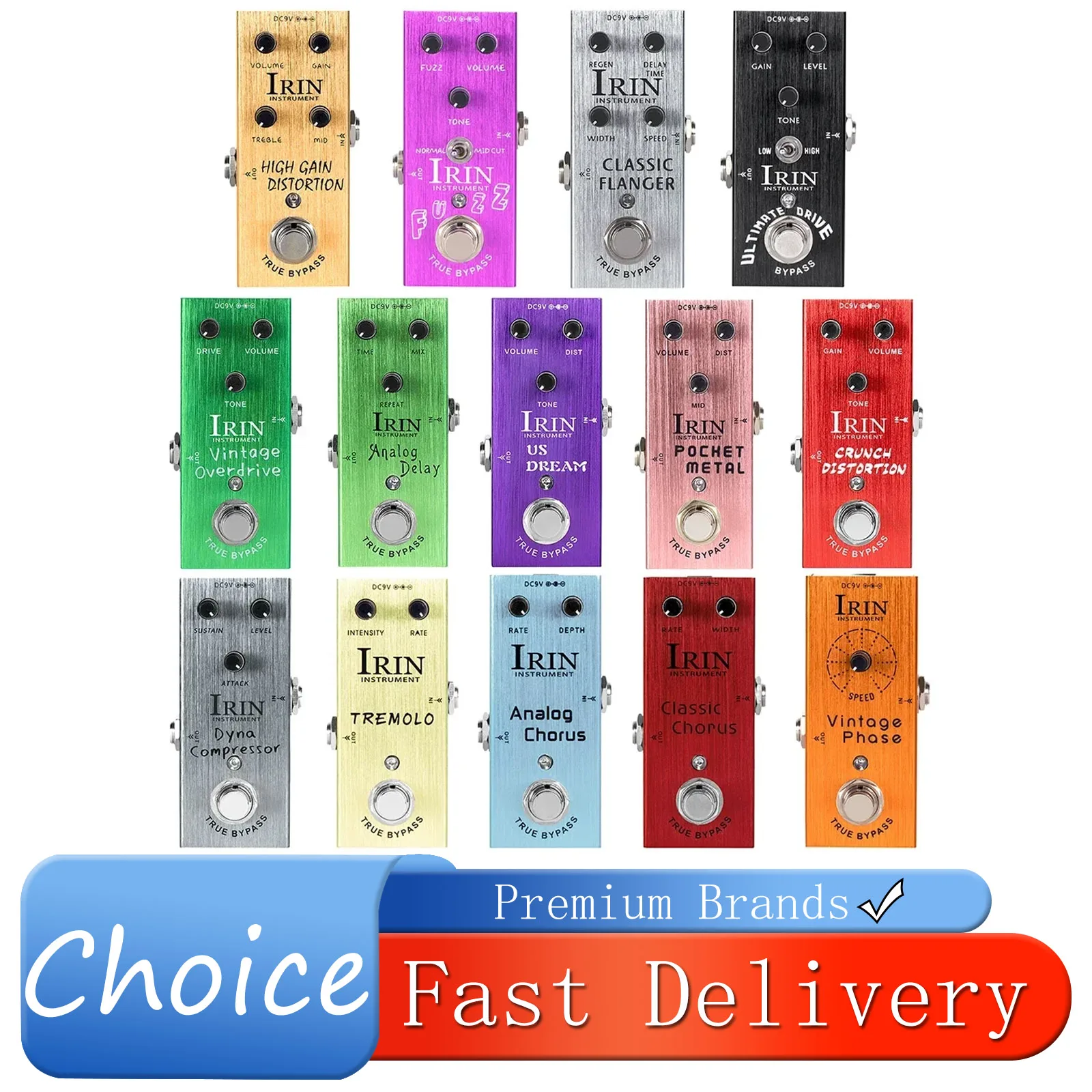 

IRIN педаль эффектов для электрогитары с задержкой искажений Fuzz Dream Chorus эффекты Overdrive True Bypass педаль аксессуары для гитары