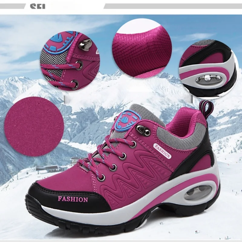 New ladies sneakers platform fashion outdoor hiking non-slip air cushion casual shoes comfortable hiking shoes Size 35-42