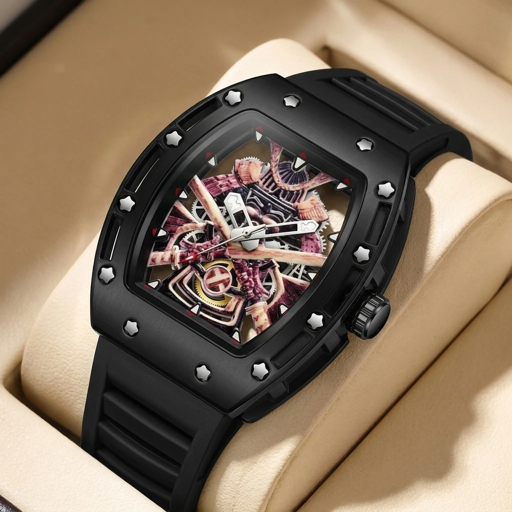 

Механические часы с саблезубым орлом, 1 шт., стильные модные мужские наручные часы