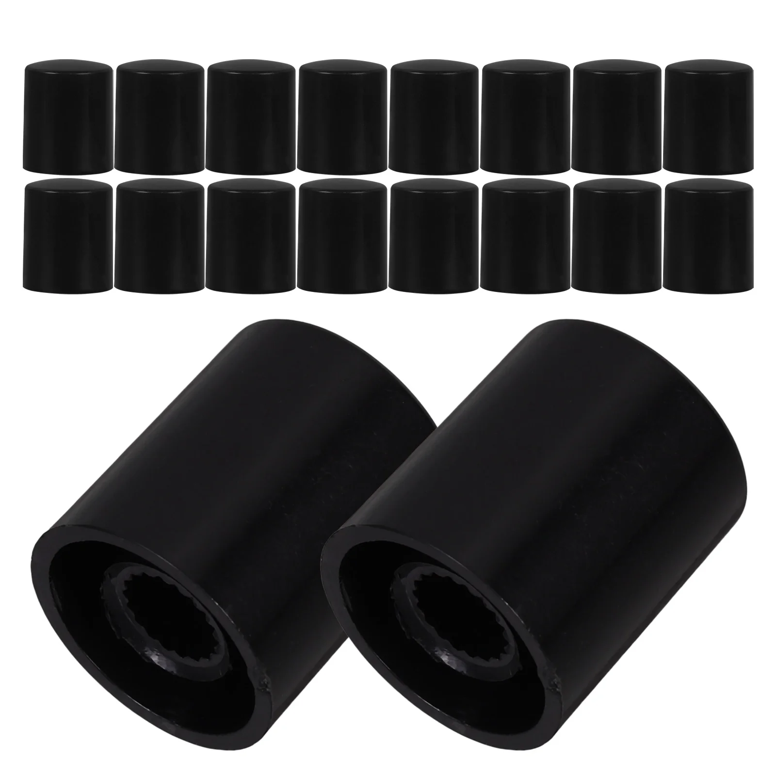 

20Pcs Adjustable Rotate Button for Speaker Systems Fine Craftsmanship Power Amplifier Knob Replacement Dirt Resistant Black