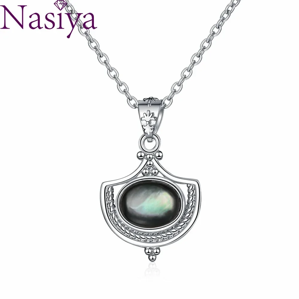 

New Elegant White Shell S925 Silver Drop Earrings for Women Vintage Jewelry Wedding Engagement Hoop Earrings Gifts