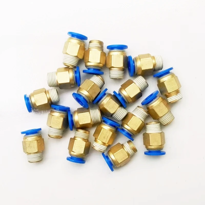 10pcs/lot 6mm Tube 1/8'' Thread Pneumatic Fitting Quick Joint Connector PC6-1
