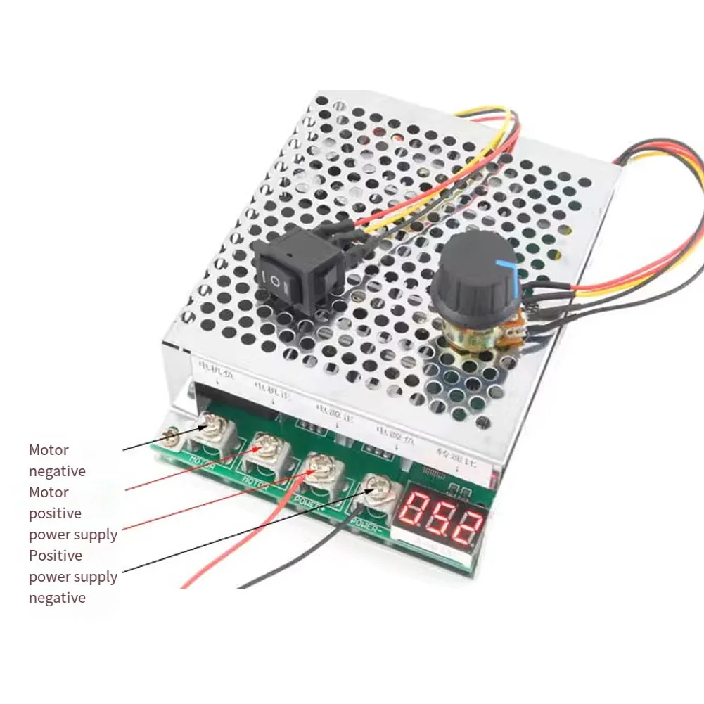 1PC DC Motor Speed Controller With Digital Display And Reversible Switch For High-Precise Industrial Motor Speed Regulation