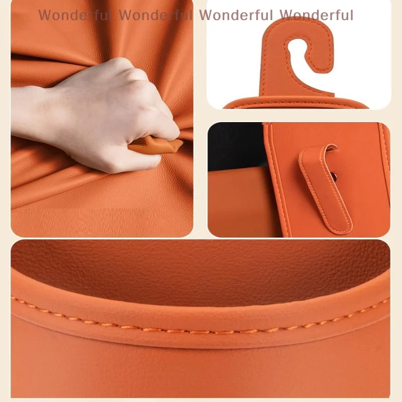 

Auto Back Seat Cup Holder Organizer For Car Interior Accessories Pu Leather Car Door Cup Holder Auto Drink Rack Storage Bin