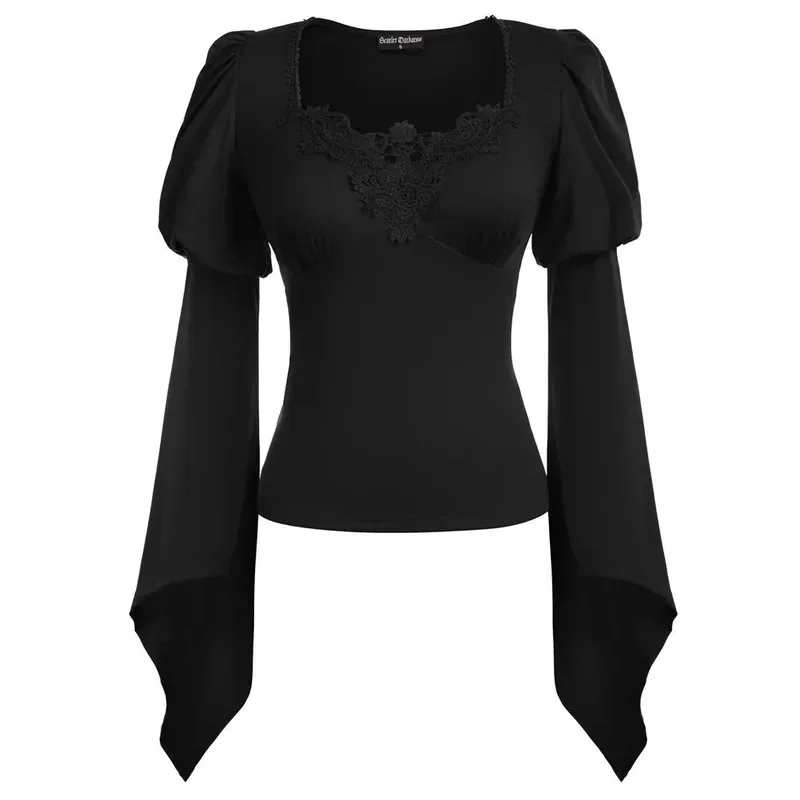 

XT82025 New Vintage Medieval Gothic Lolita Victorian Steampunk Top Y2K Retro Shirt Halloween Carnival Party Cosplay CostumeXT6@!