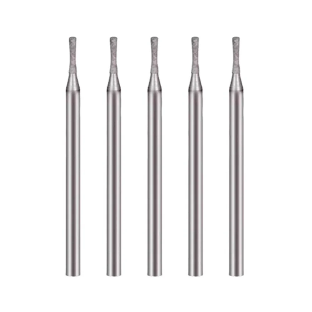Diamond Burr Engraving Bits Set of 5 with 2 35mm Shank for Polishing and Crafting Suitable for Jade Stone and Metal Surfaces