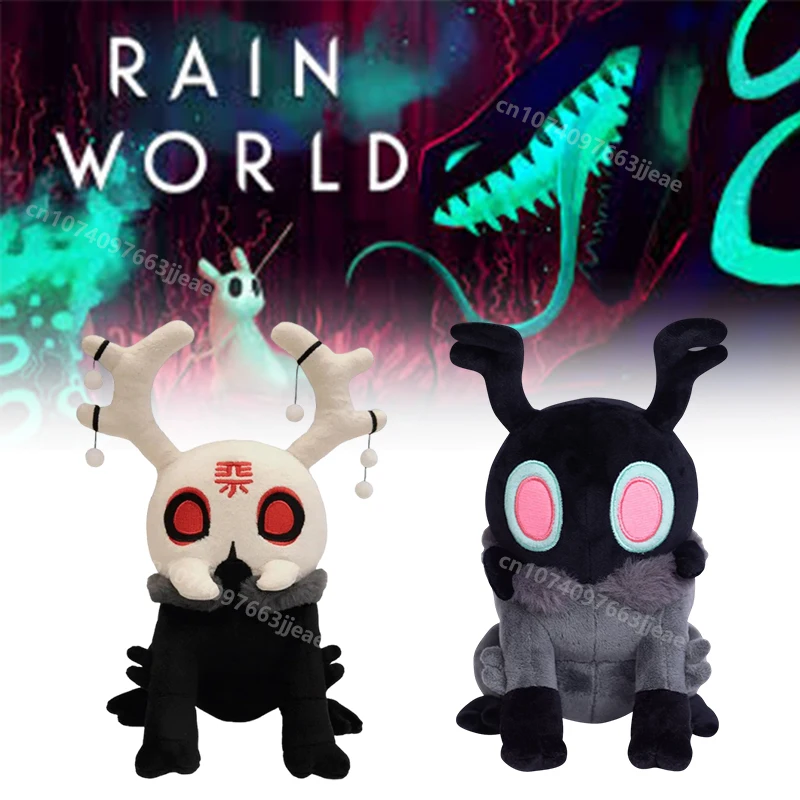 

2026 New Rainy World Plush 25cm Cute White&gray Scavenger Chief Squatting Position Plush Toy For Kid Birthday New Years Gifts