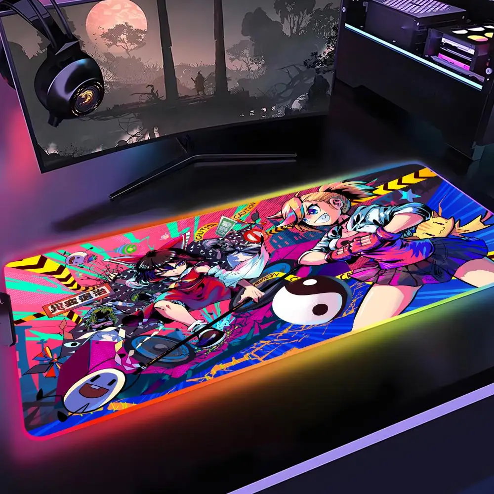 

Game MuseDash Mouse Pad Gamer Rgb Desk Mat Back Light Led Mousepad Setup Gaming Accessories Deskmat Big Mousepad Backlight
