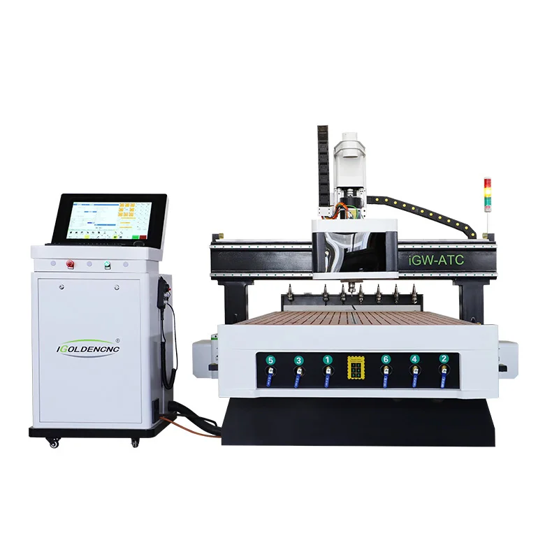 Atc 4 Axis 5 Axis Desktop Cnc Wood Rotary Router Engraving Cutting Woodworking Carpenter Machine