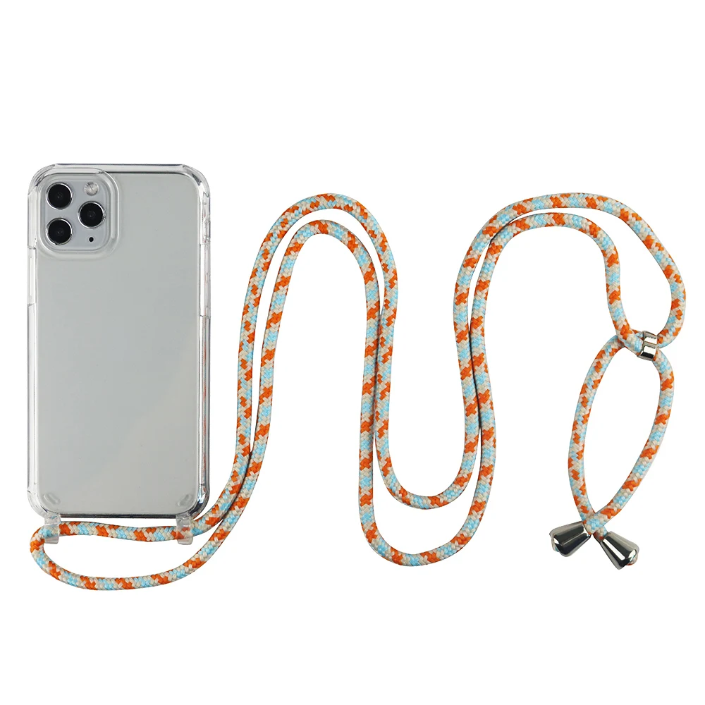 Crossbody Necklace Cord Lanyard Transparent Case For iPhone 13 Pro Max 12 11 Mini 7 8 Plus X XR XS SE 2020 Strap Hang Rope Cover