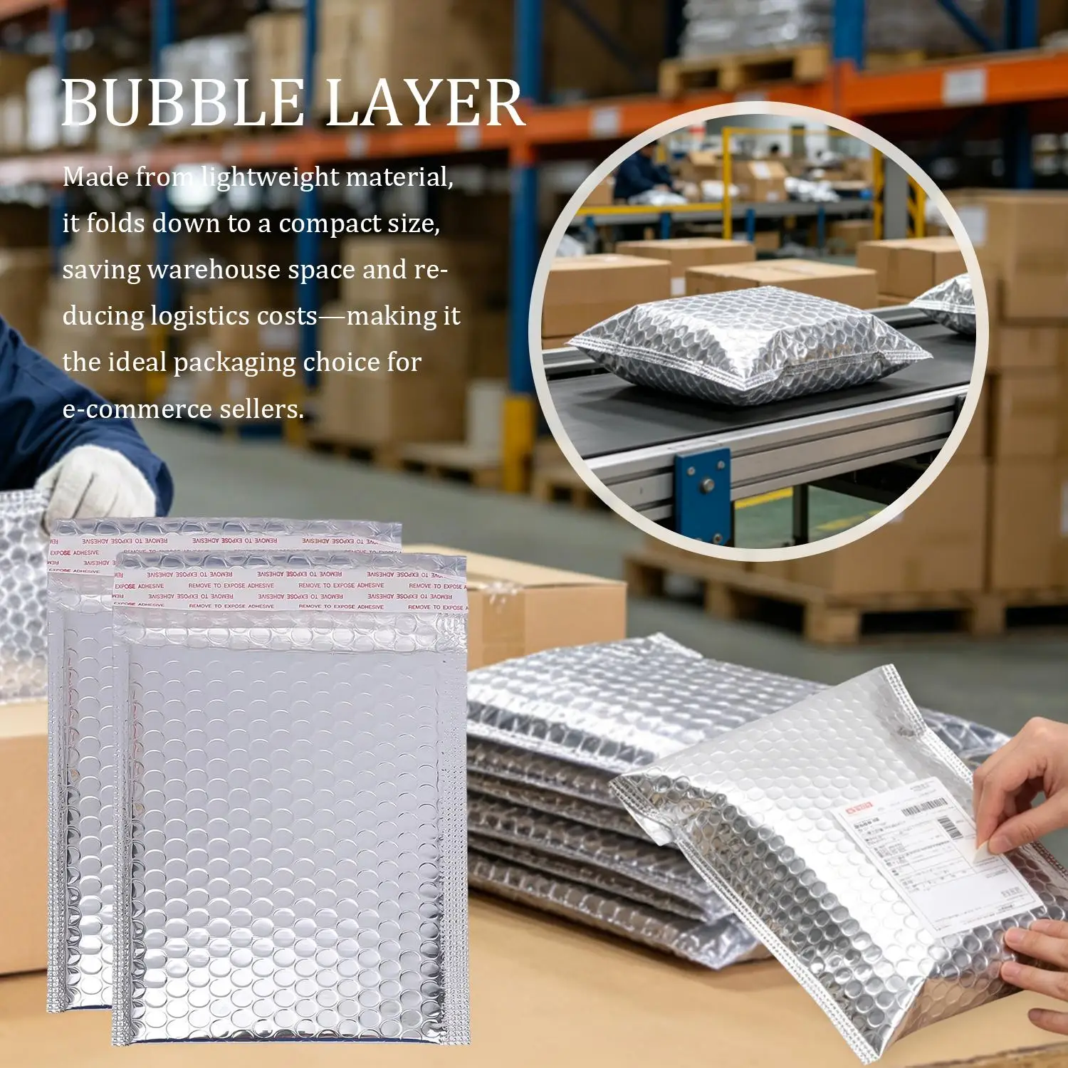 10/20/30Pcs Shockproof Aluminum-coated Film Envelopes Shipping Packaging Bags Mailer Business Supplies Bubble Envelope Mailers