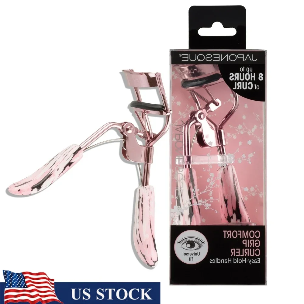 

Comfort Grip Lash Curler Easy Grip Extra Wide Opening Carbon Steel Soft Curling Precision Crafted Pinch-Free Design Natural and