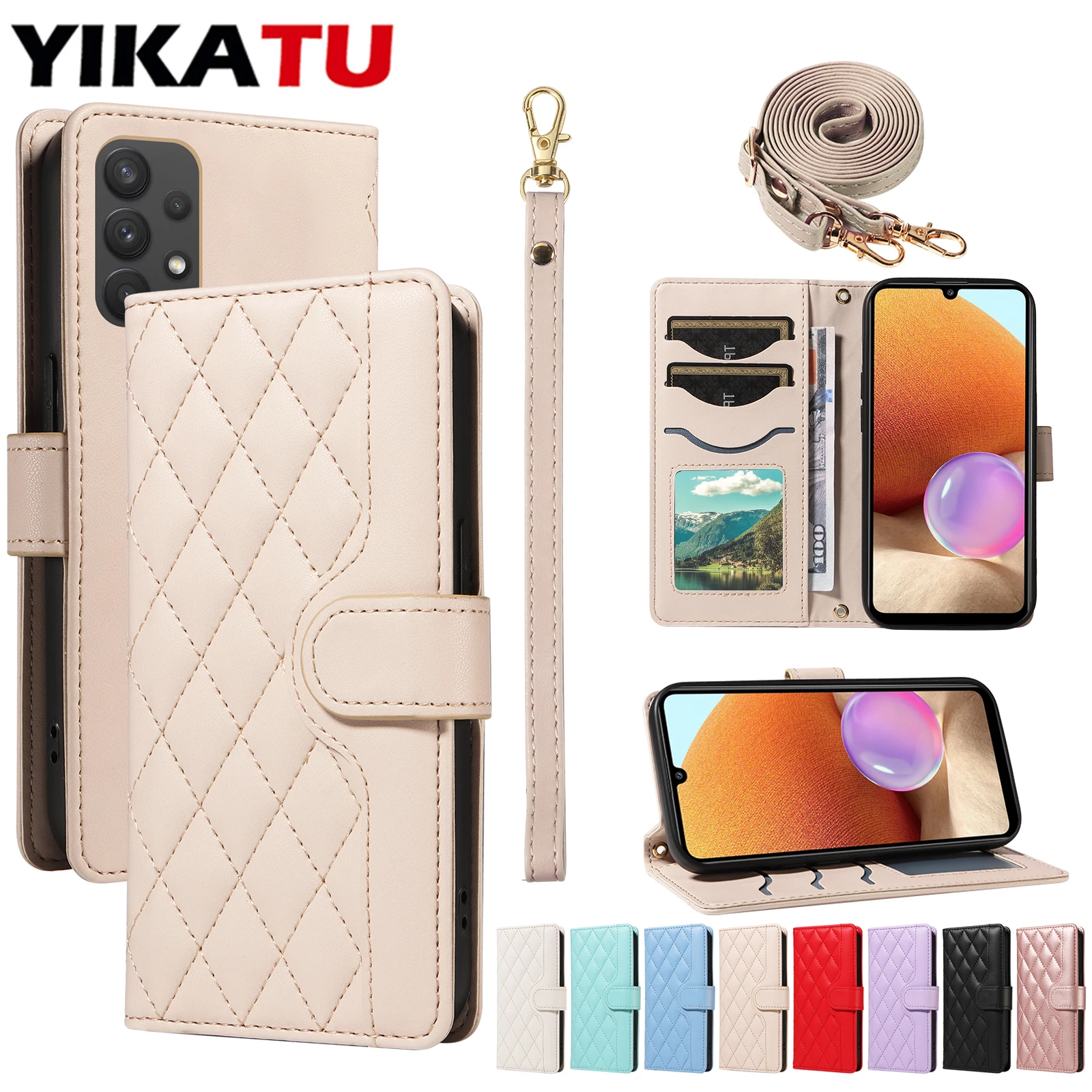 Funda tipo billetera con múltiples tarjetas para Samsung Galaxy A20E A20 A17 A16 A15 A14 A13 A12 A10E A07 A06 A05S A05 A04S A04 A03 F23 Funda de cuero