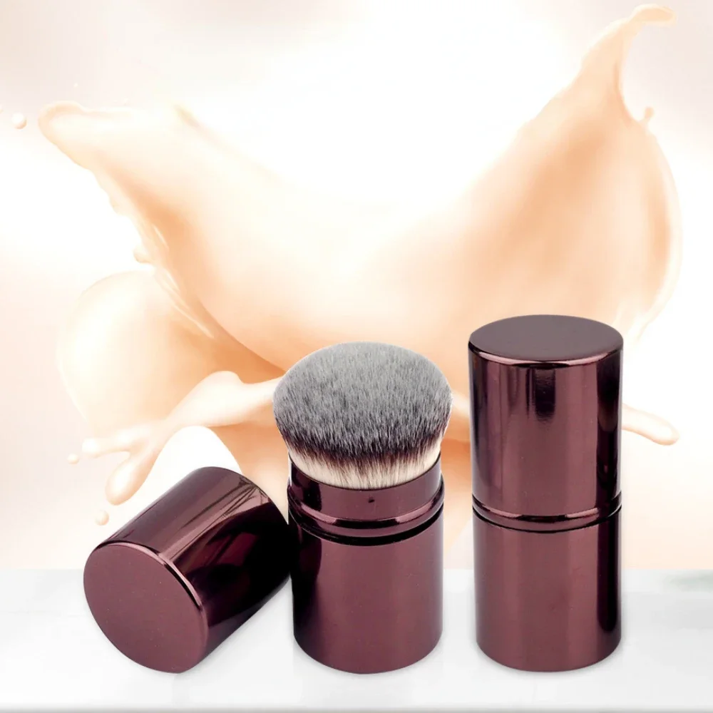 1Pcs Retractable Kabuki Brush  Retractable Foundation Brush Foundation Powder Contour Makeup Brushes Portable Make Up Brushes