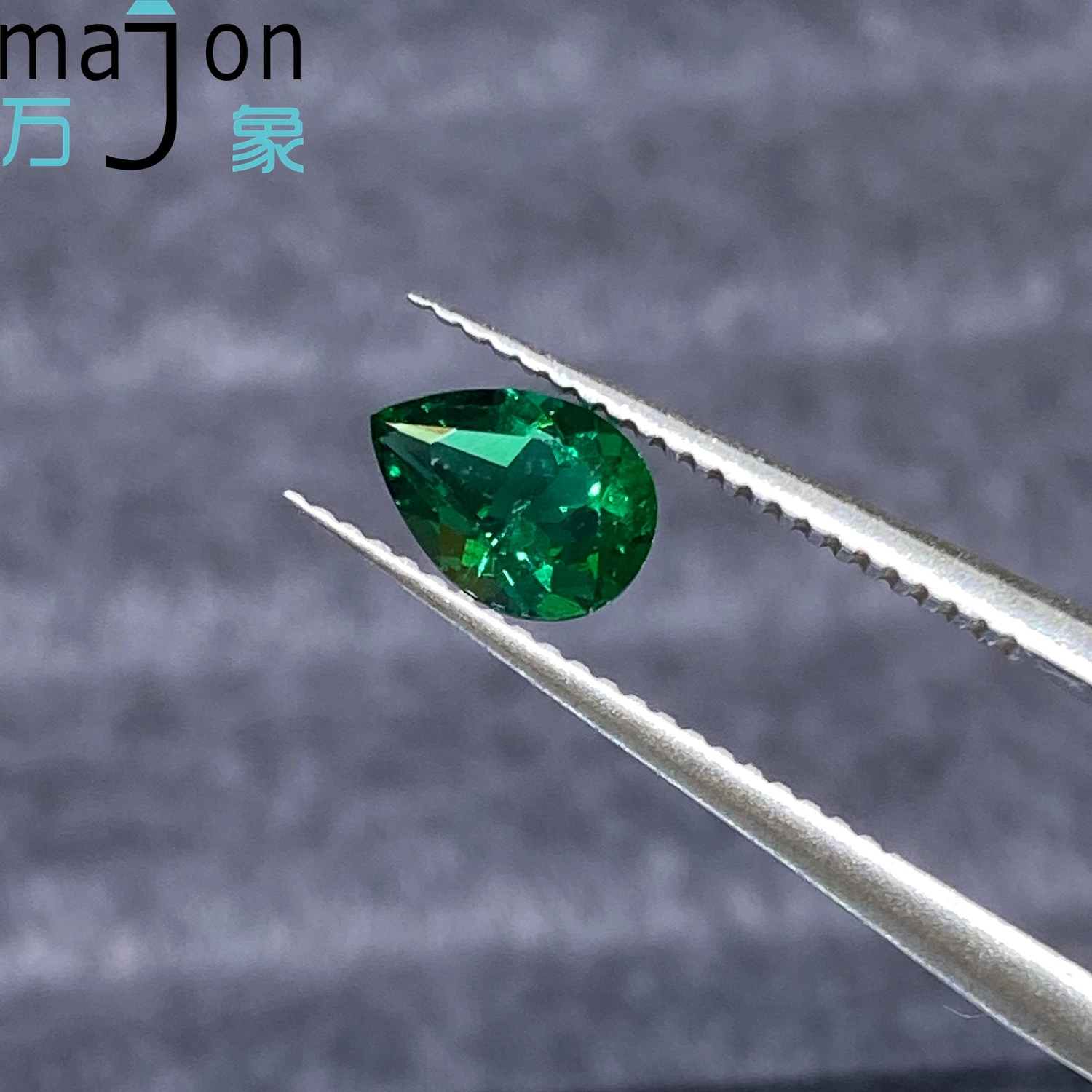 

0.6CT Lab Grown Columbia Emerald Pear Cut Gemstone Hydrothermal Hand-cut for Jewelry Making With AGL Certificate
