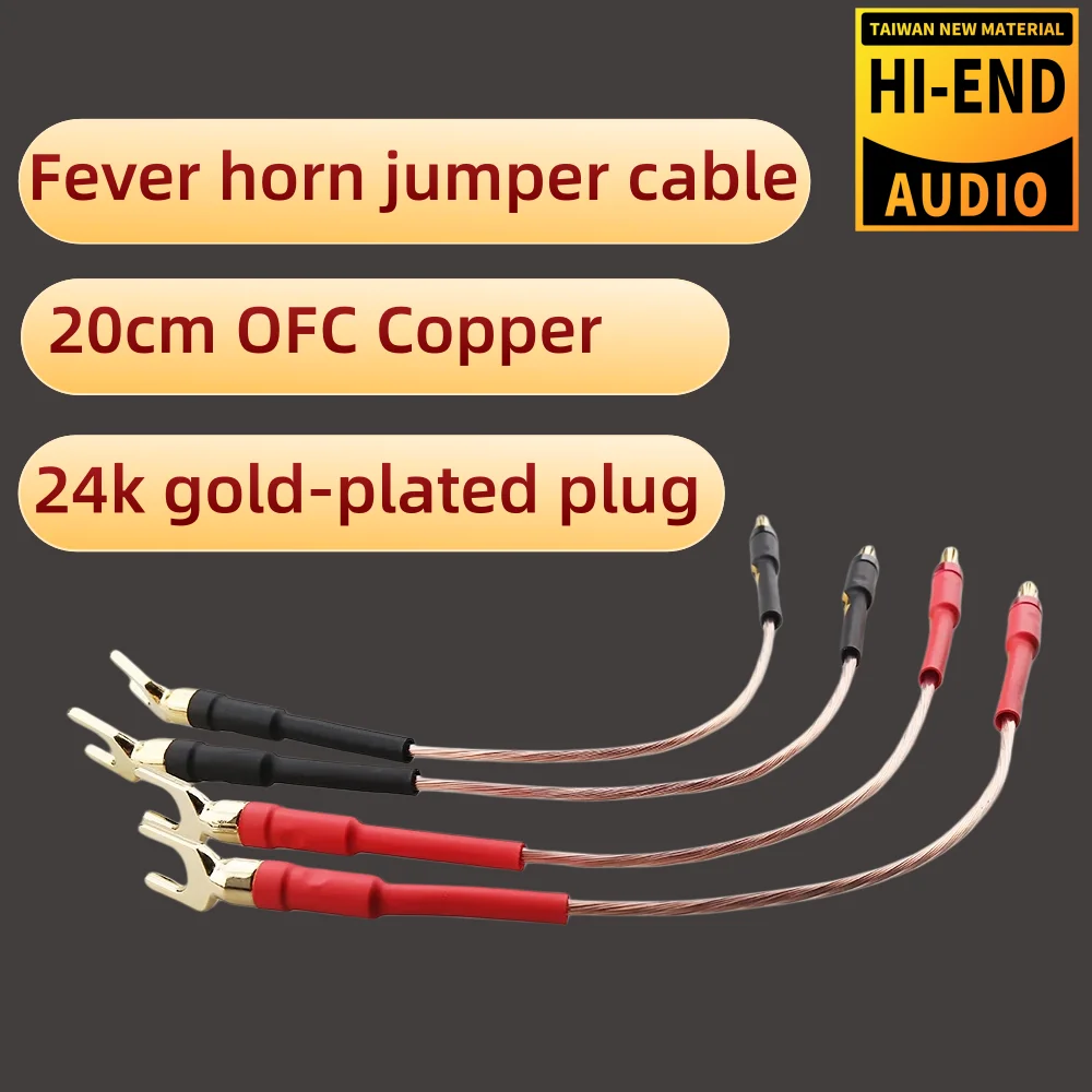 

Handmade 9AWG 4mm² Bi-Wire ,Hi-Fi Stereo Upgrade Speaker Jumpers 20cm OFC Copper