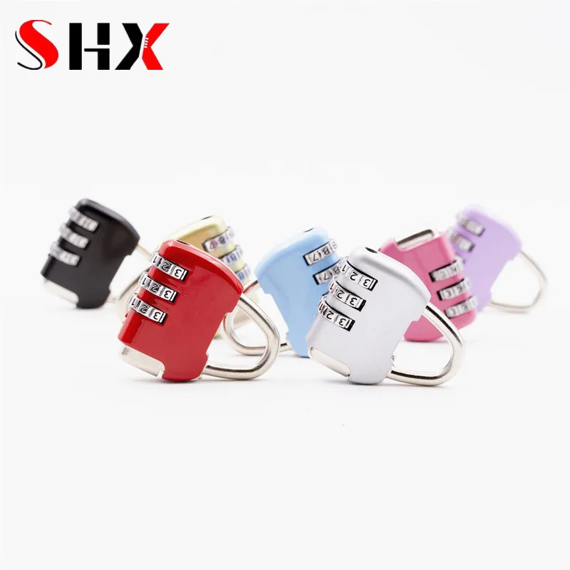 2Pcs 3 Digit Code Combination Password Lock Padlock Portable Zinc Alloy Travel Mini Carrying Luggage Case Backpack Lock