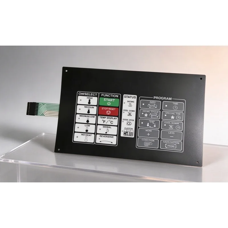 Replacement Keypad Membrane for Huebsch M413425 Dryer Overlay MICRO-UM Non Rev Icon