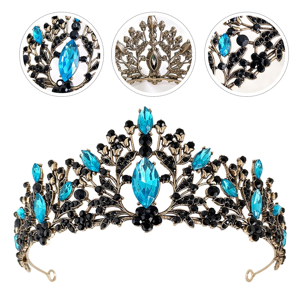 

Rhinestone Alloy Crown Wedding Bride Tiara Hair Accessory Lightweight Elegant Bridal Headpiece Women Crowns For