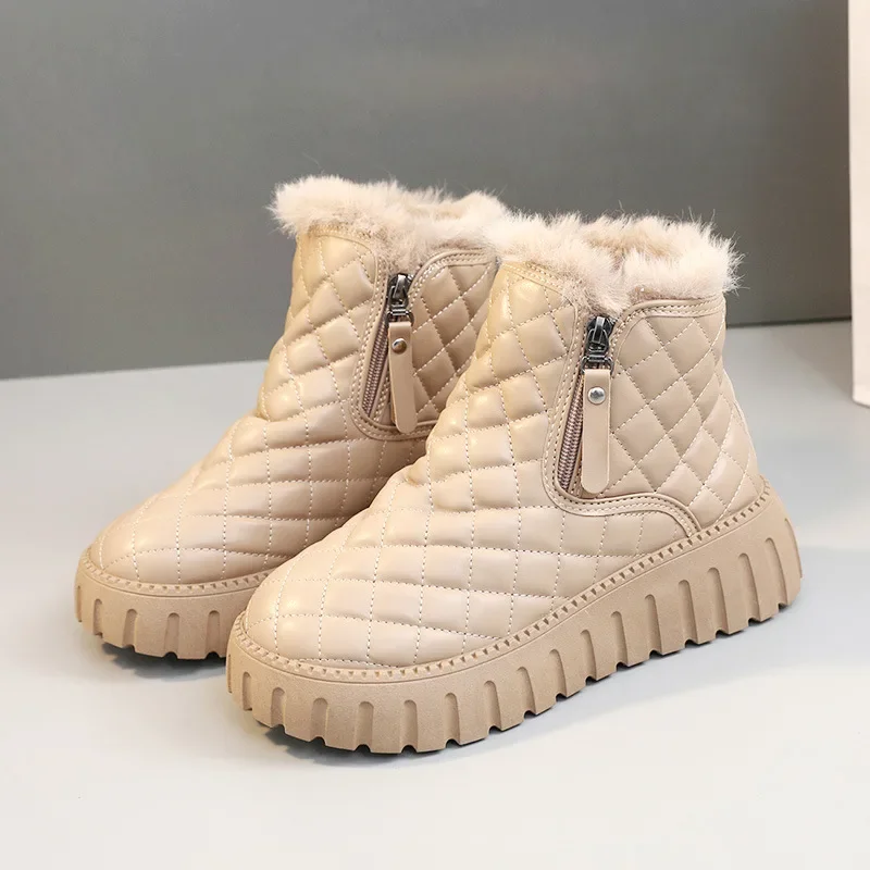 High Quality Winter Snow Boots Winter Plus Velvet Cold-resistant Warm Cotton Boots Thick Sole Plus Cotton Ankle Boots for Women