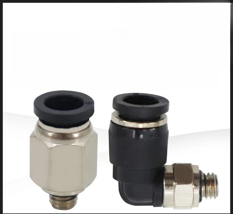 Raccordo pneumatico ad angolo retto PL4 PC6 M3 M5 M6, micro attacco rapido per bracci robotici
