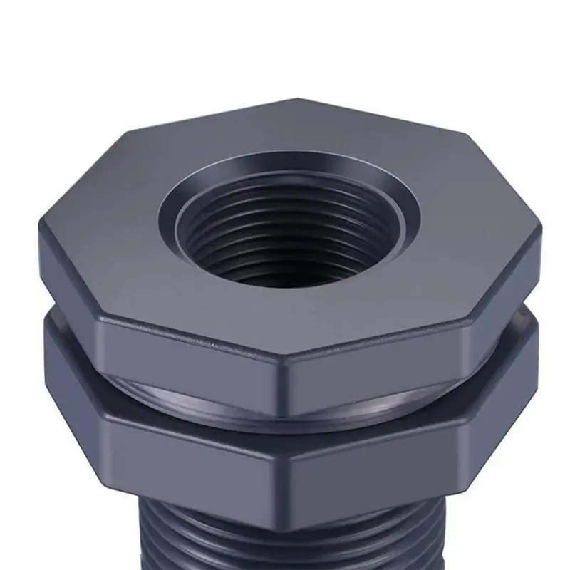 ABGH-Home PVC Plastic Water Tank Connector Soild Solid Garden Spigot Adapter Bulkhead Fitting Rain Hose For Aquariums 3/4