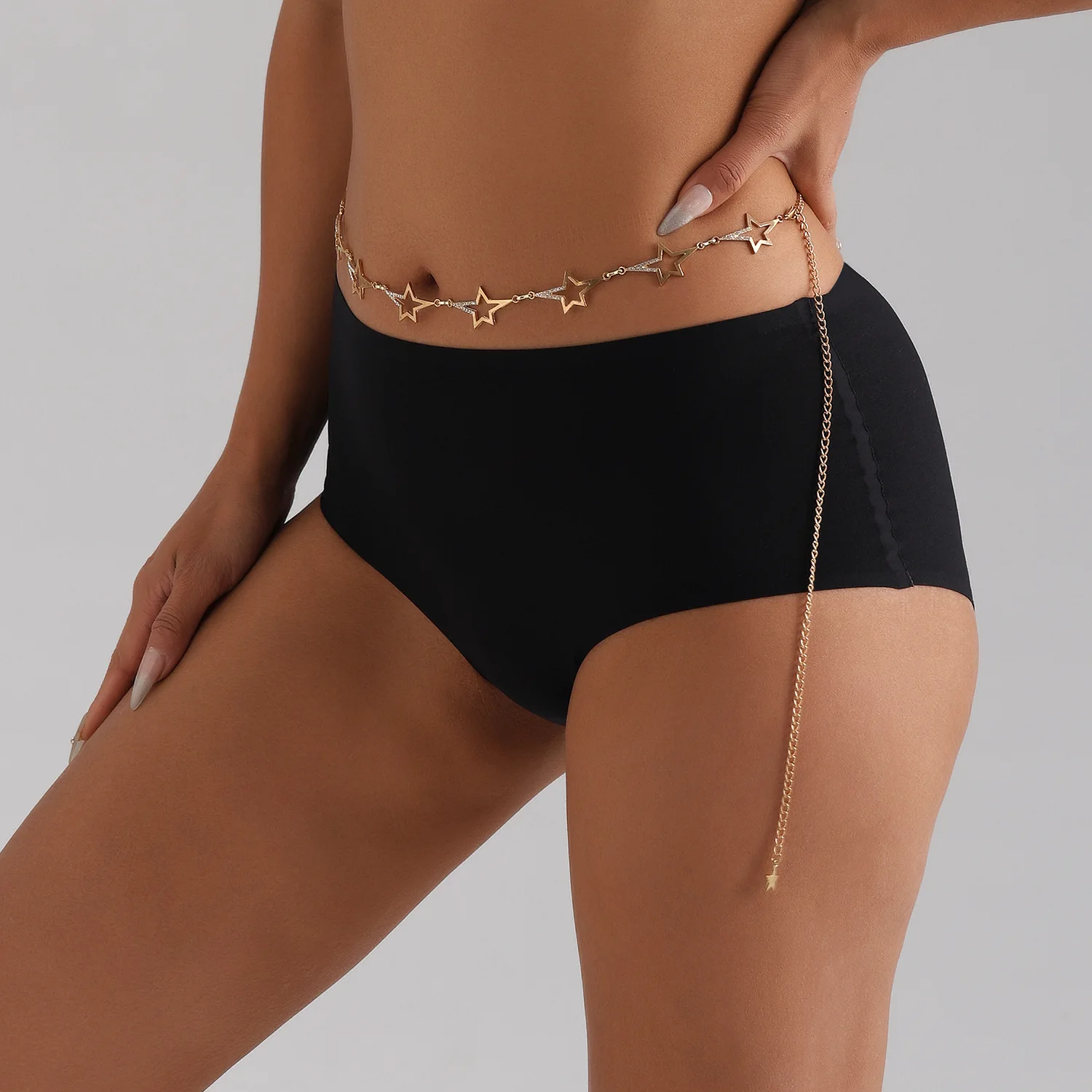 

Cute Hollowed Star Waist Belly Chain for Women Summer Beach Sexy Simple Body Chain Vacation Jewelry Accessories Gift