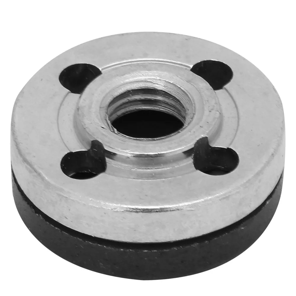 2 Pair Premium Steel Angle Grinder Flange Plated Surface Threadless Design Inner Outer Flanges Threaded Design Metal Lock Nut