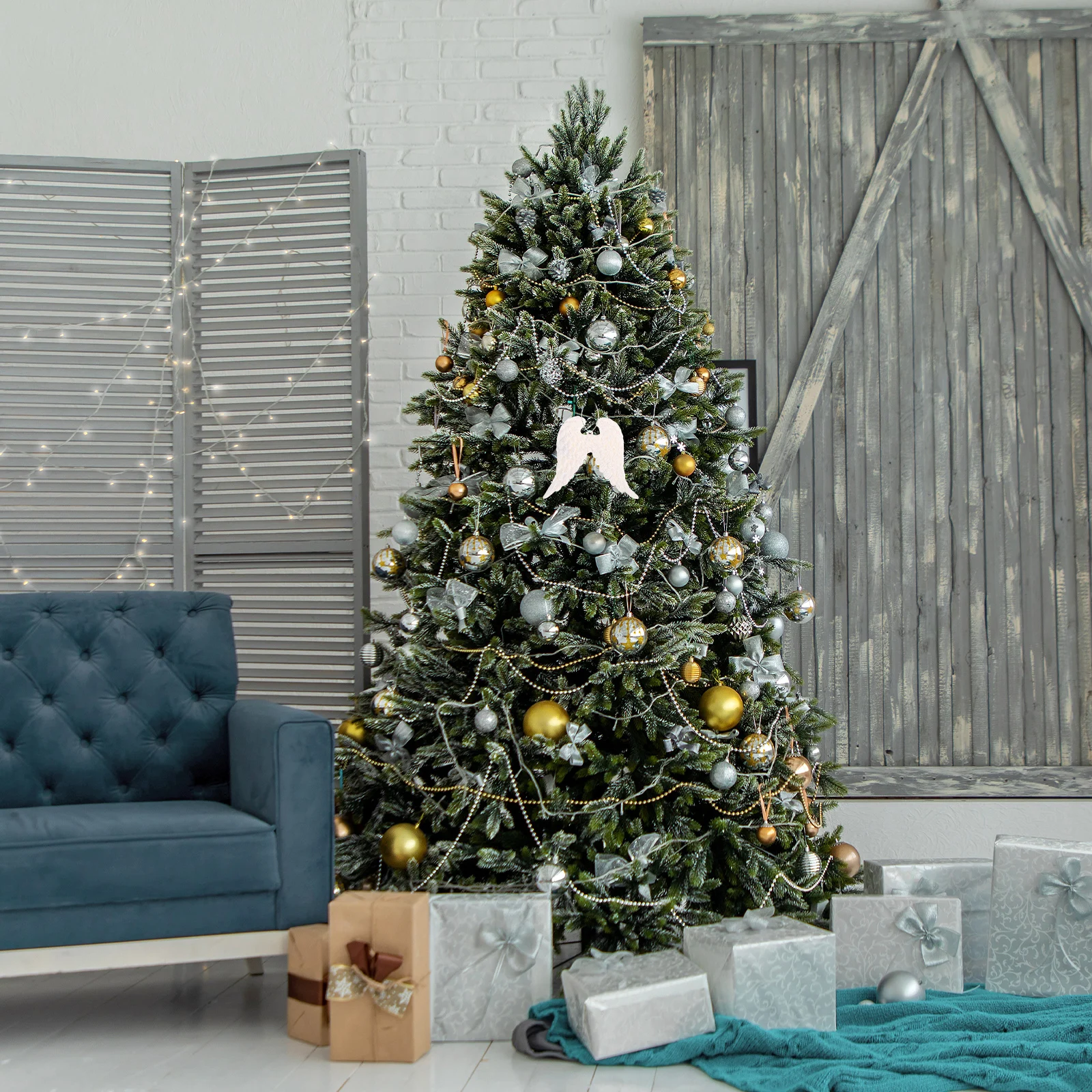 3 قطعة المعلقات جناح الملاك شجرة عيد الميلاد الديكور الملاك الجناح ديكور الملاك الجناح قلادة (لون عشوائي)