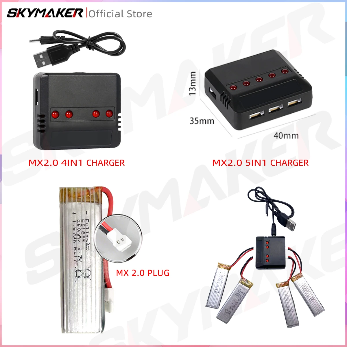 Wltoys K110S بطارية ليبو 3.7 فولت 450 مللي أمبير 600 مللي أمبير بطارية RC مع قابس MX2.0 لأجزاء طائرات الهليكوبتر RC K100